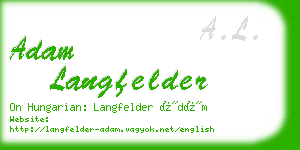 adam langfelder business card